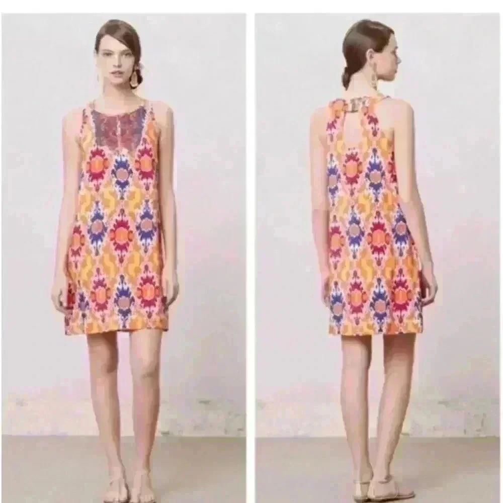 Anthropologie Floreat 💯 silk dress